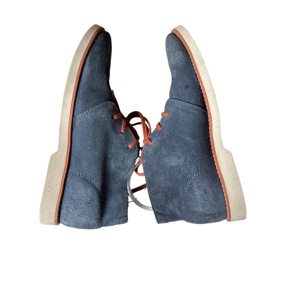 SeeVees 3 Eye Chukka Boots Size 8.5 Shadow Blue Suede Red Laces Ankle White Sole main image 6